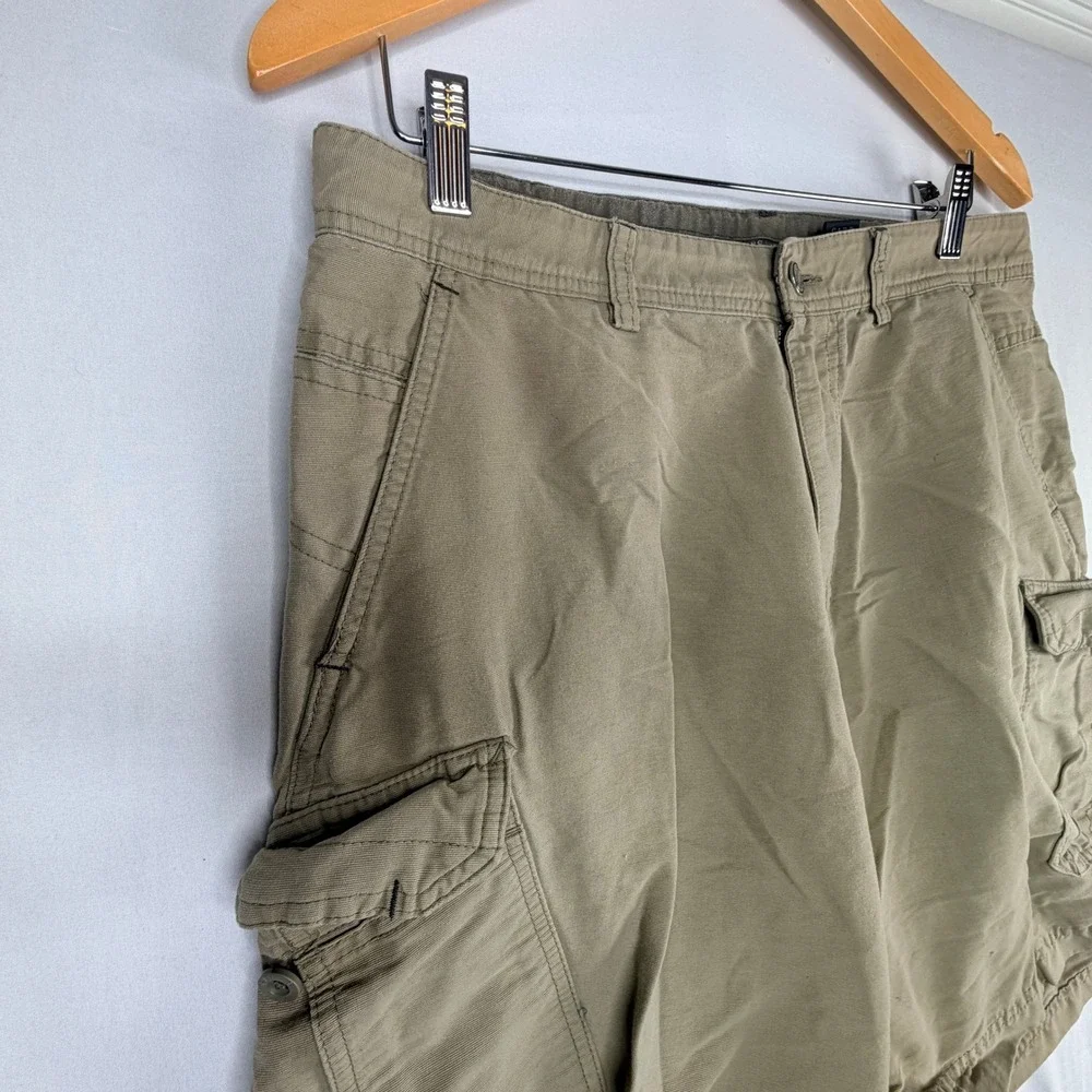 REI Mens Cargo Shorts Khaki Tan Cotton Nylon Hiking Outdoor Size 34